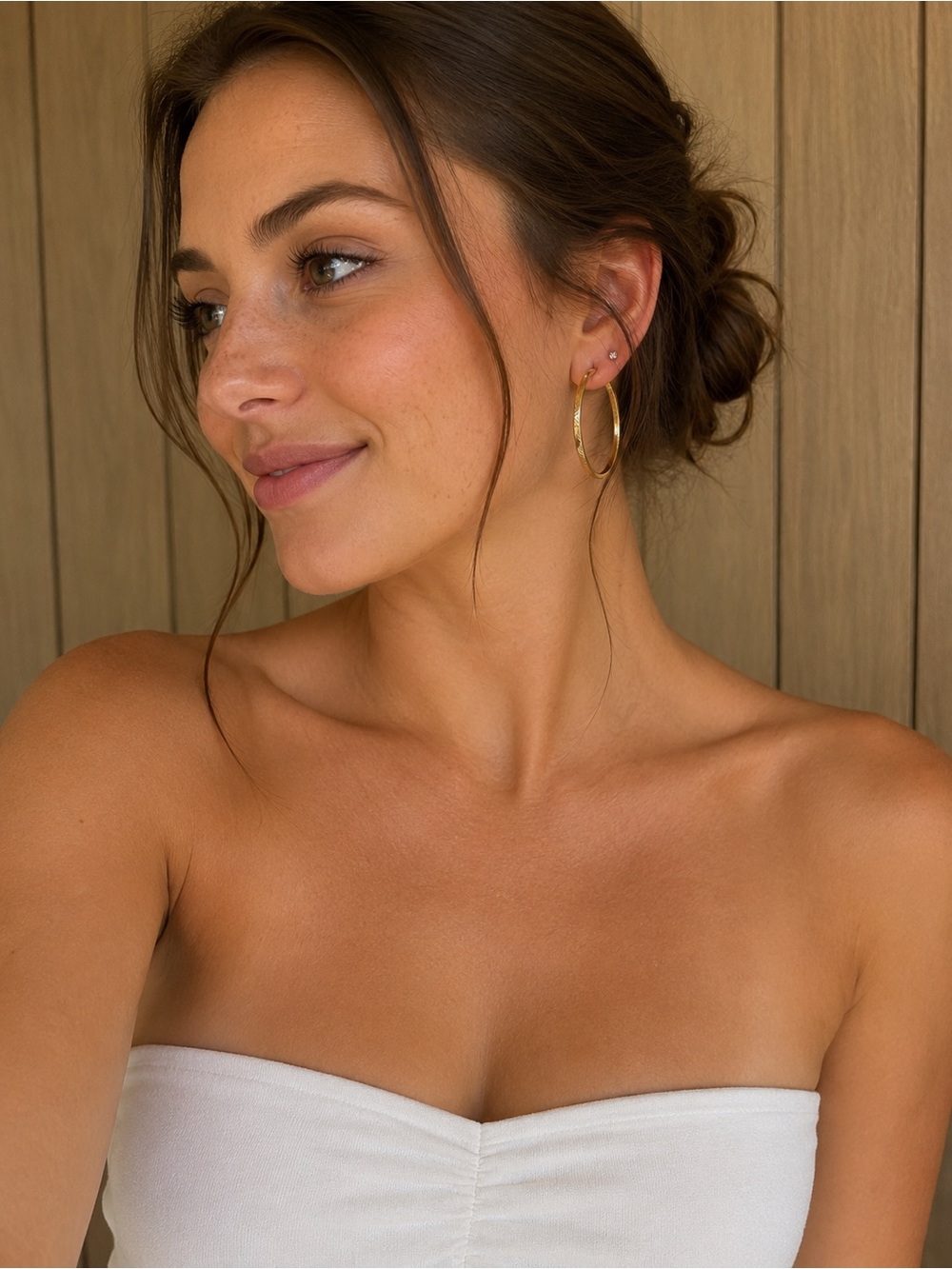Gold hoop earrings